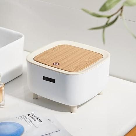 Desk Push Button Trash Bin