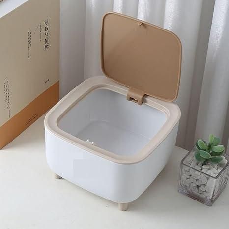 Desk Push Button Trash Bin