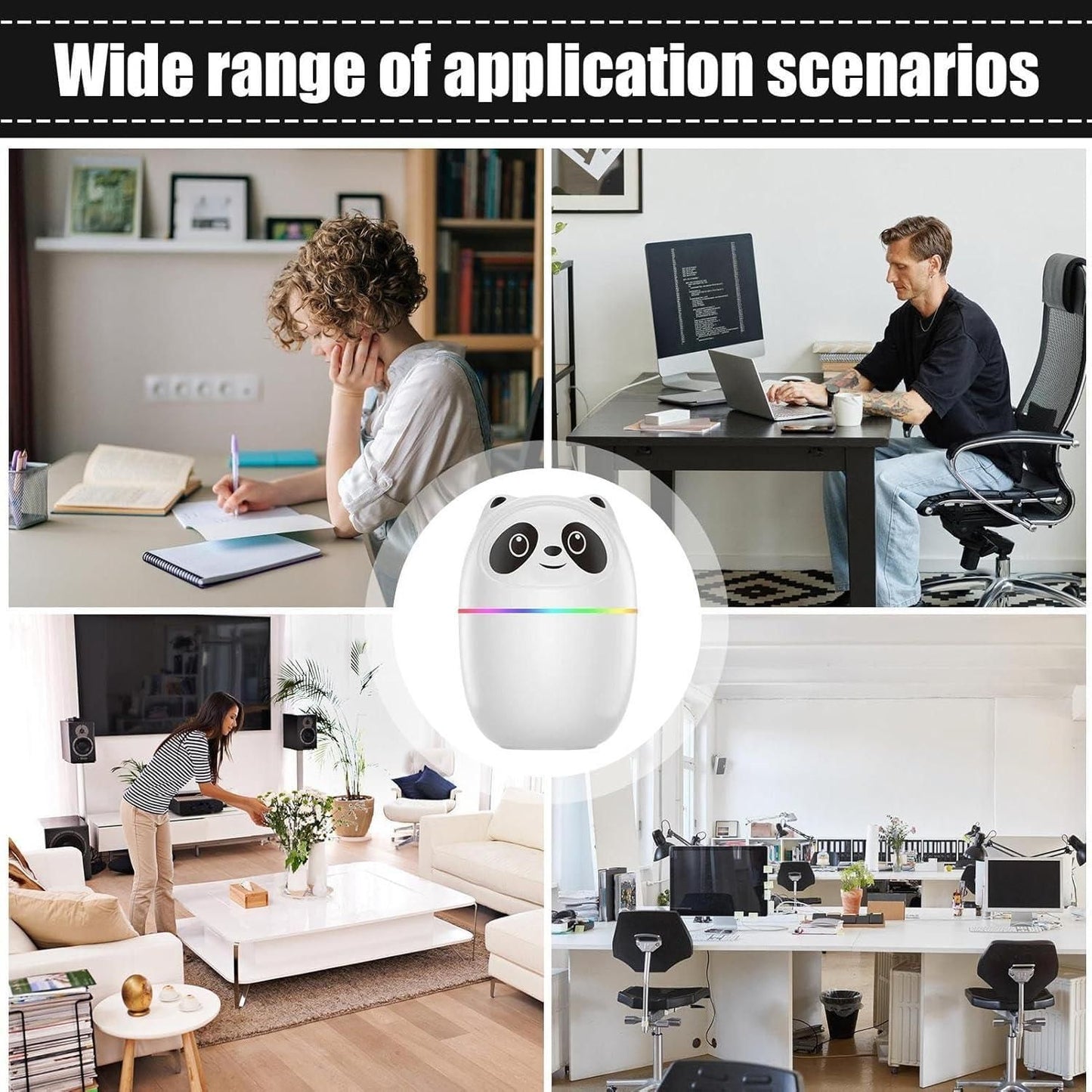 Cute Panda Cool Mist Humidifier