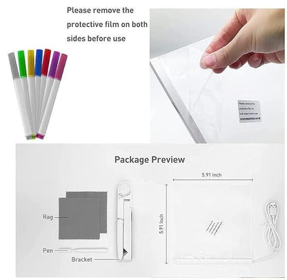 3D LED Glass Acrylic Writing pad
